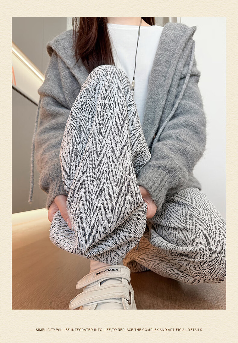 BOPRUIEY Chanel-Style Striped Wide-Leg Pants, Autumn 2025 New Style, Draping Loose Casual Women's Trousers, Autumn Collectio 2