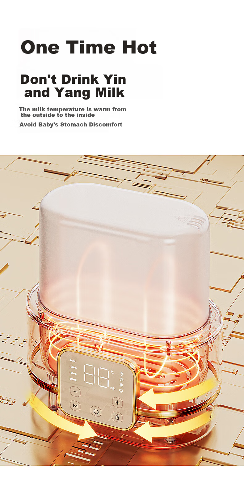 Xenbea Milk Warmer And Sterilizer, Two-In Defrosting And Heating, Breast Milk Storage And Heating, Baby Bottle Warmer, Constant Temperature Milk Warmer, 8270 9