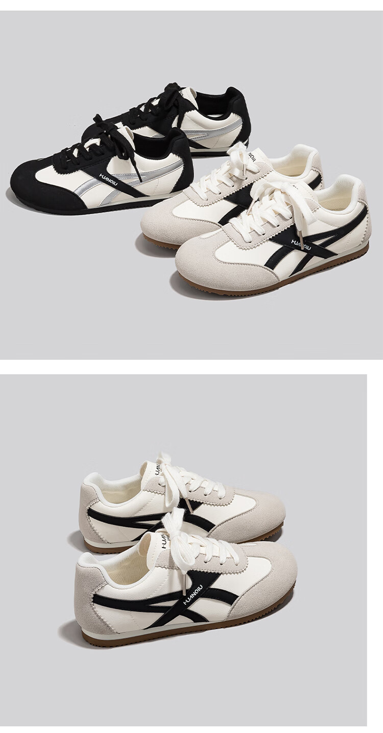 Global Black German Training Shoes Niche Design Casual Sneakers 2026 Spring New Campus Versatile Lightweight Women's Shoes 13