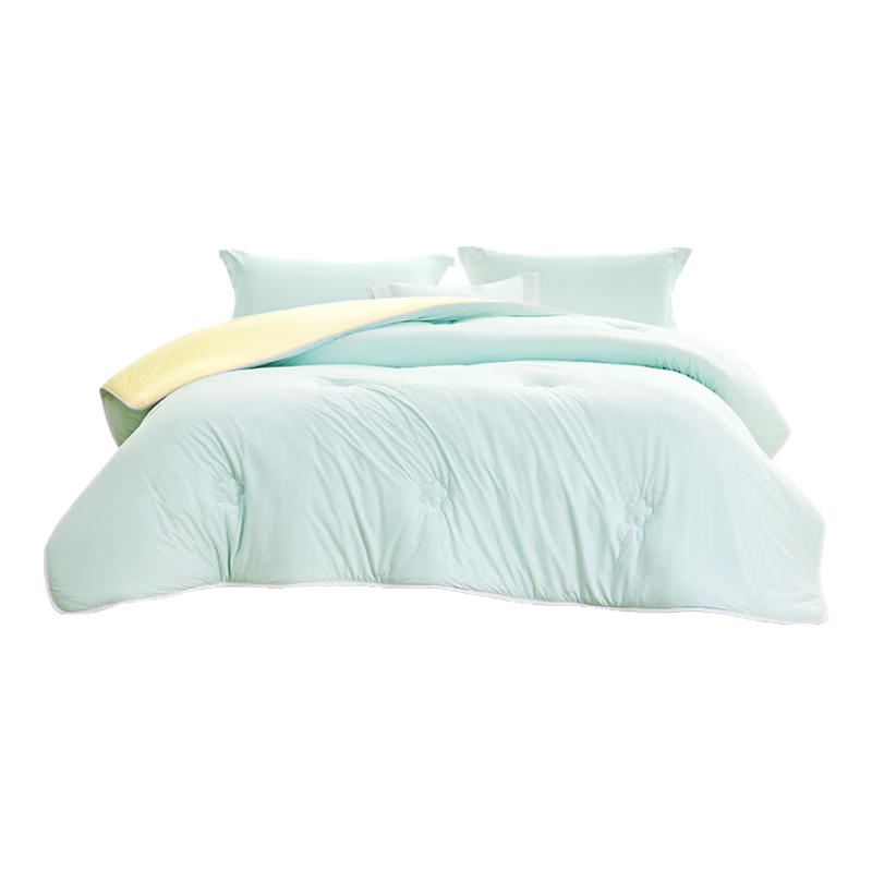 LOVO Ultra Soft [Cotton Candy Quilt] Baby Class A Cotton Fiber Winter Comforter, 4.8 Jin, 150*215cm, [Cyan Green]