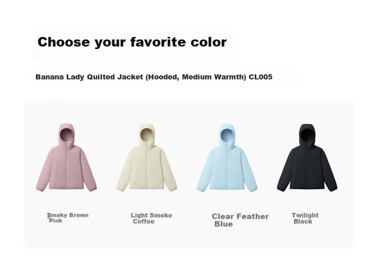 Beneunder Women's Jacket, Warm And Cold-Resistant, Zoned Elastic Fleece, Hooded, New Style, Medium Warmth, Lightweight, Quick-Heating Cotton Padded Coat, Machine Washable, CL020 21