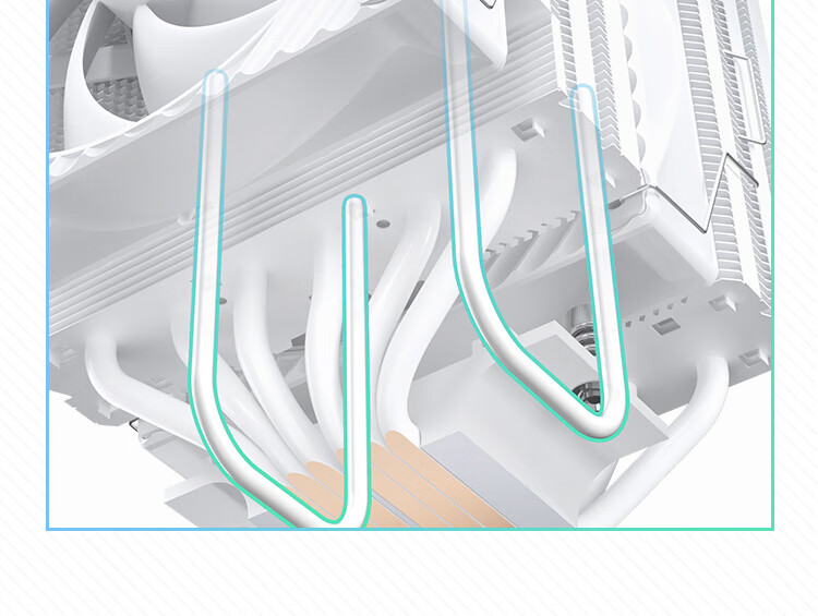 VALKYRIE DQ125 WHITE VK CPU Air Cooler Dual Tower Inverse Gravity 6 Heatpipe Direct Touch Supports LGA1700/1851 AM5 2