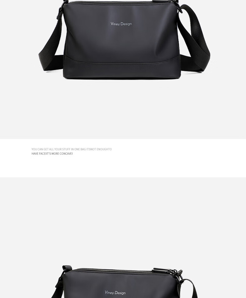 Viney Men's Crossbody Bag High-End Shoulder Bag Chest Bag Lightweight Luxury Travel Large Capacity Backpack Portable Phone Bag Commuter Waist Bag 10