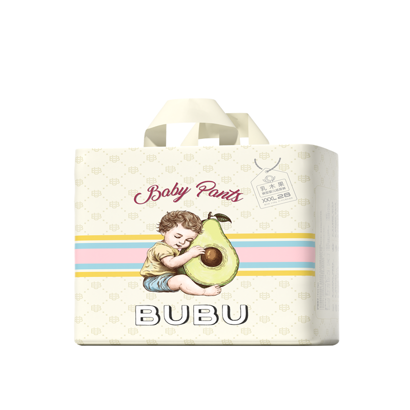 BUBU Shea Butter Breathable Ultra-Thin Toddler Diapers XXXL 28pcs (>16.5KG) Baby Hip Protection Pants