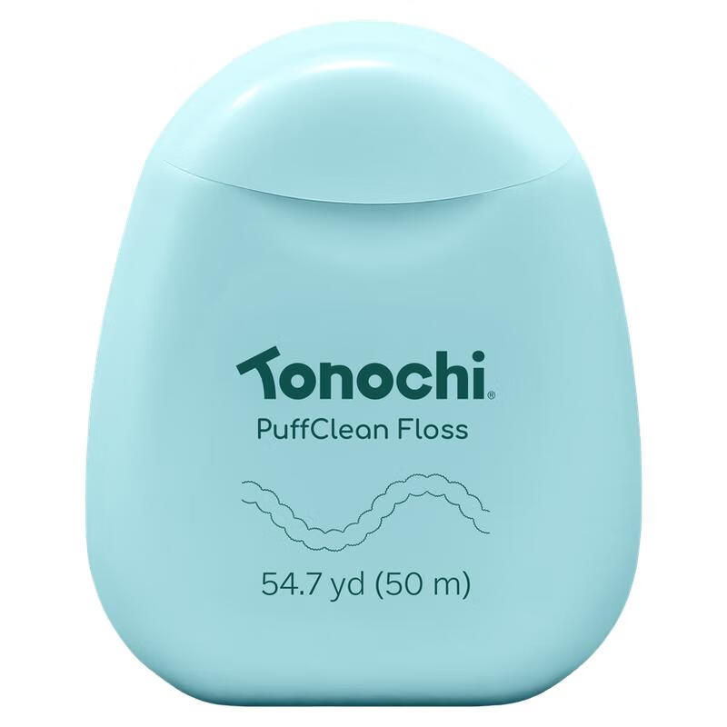 Зубная нить Tonochi, 50 м, экстрадлинная, эффективная очистка, без воска, для ортодонтии, защита десен, свежее дыхание, мятная