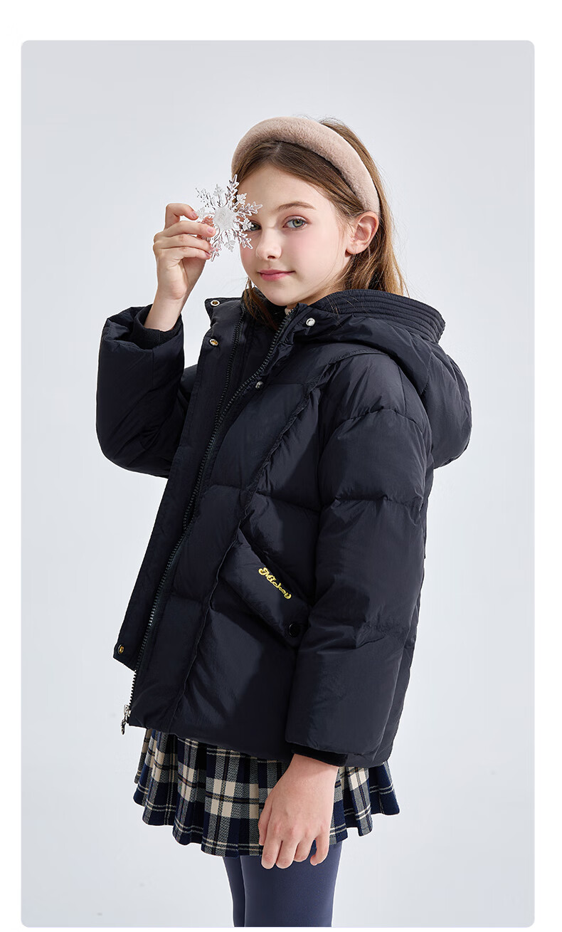 Disney Children's Down Jacket 2026 Autumn Winter New Boys' Red Mid-Length Coat Girls' New Year Outfit Kids' Clothing 7