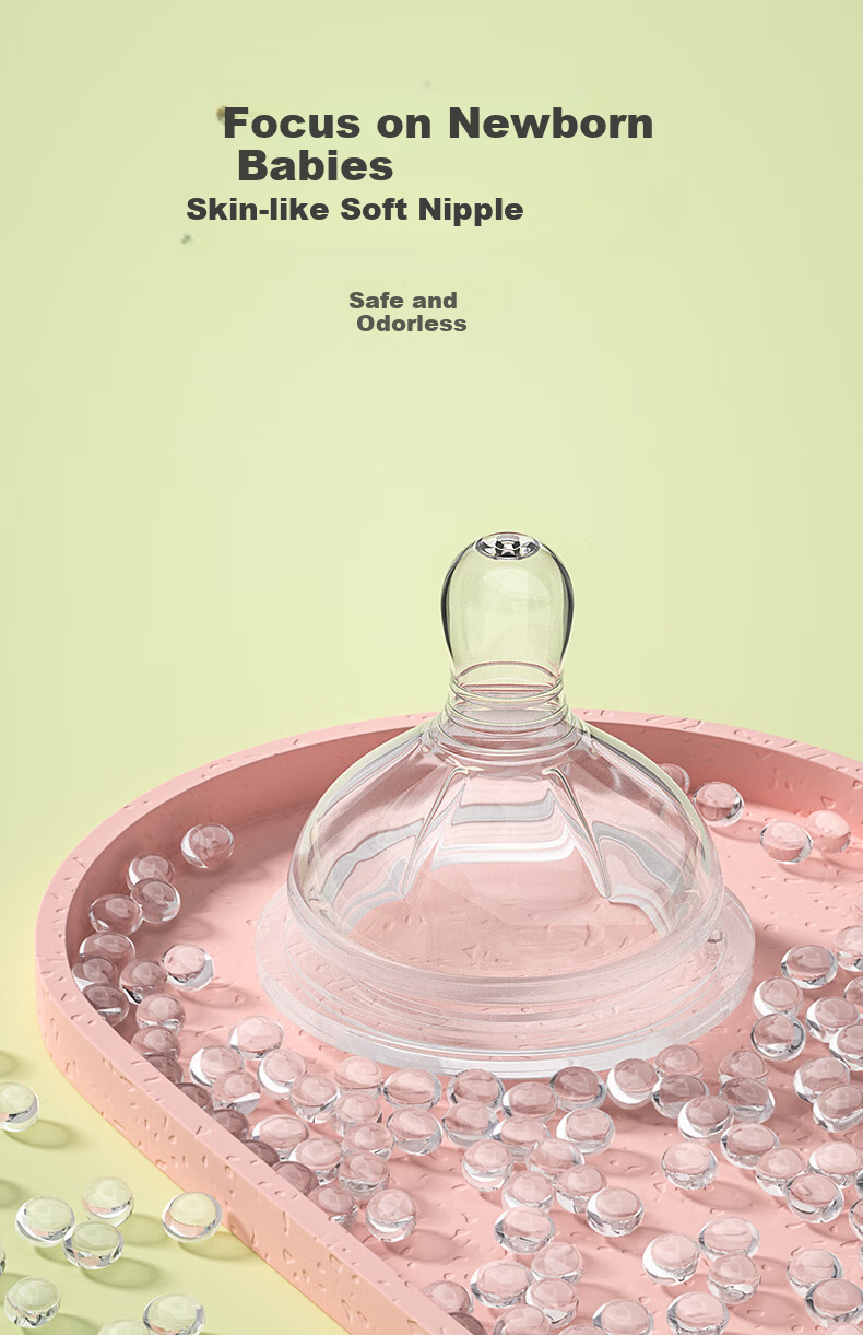 Oubeini Newborn Baby Bottle, Infant Bottle, Glass Bottle, Newborn Baby Bottle for 0-3 Months, 120ML 5