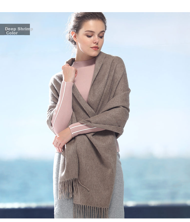 Hengyuanxiang 100% Pure Wool Office Air Conditioning Shawl for Women, Autumn Scarf, New Style Birthday National Day Gift for Elders 9