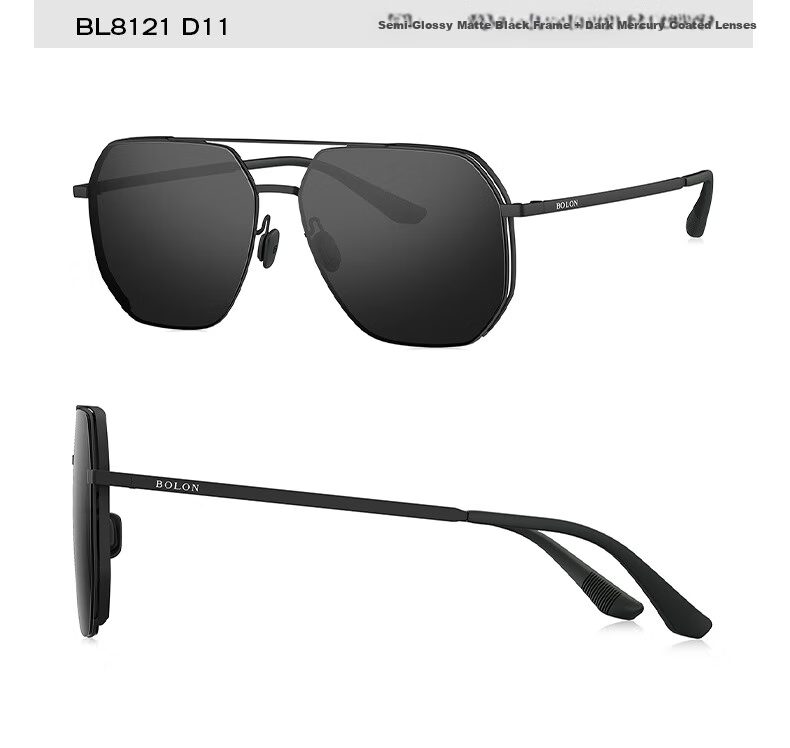 BOLON Sunglasses, Double-Frame Polarized Sunglasses, Aviator Driving Glasses for Men, BL8121 4