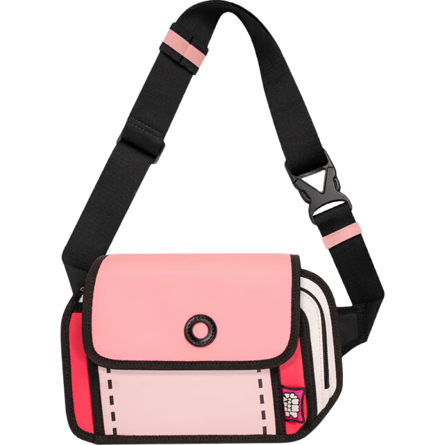 JumpFromPaper Birthday Gift Chest Bag Crossbody Bag Sports Cycling Bag Shoulder Bag Gift Christmas Strawberry Pink