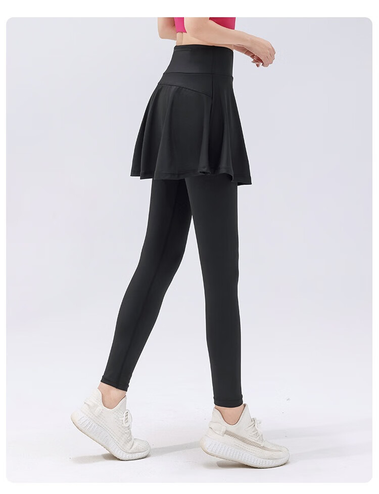 Barbie High-Waist Butt-Lifting Fitness Yoga Pants with Tennis Skirt Running Badminton Sportswear for Women 2