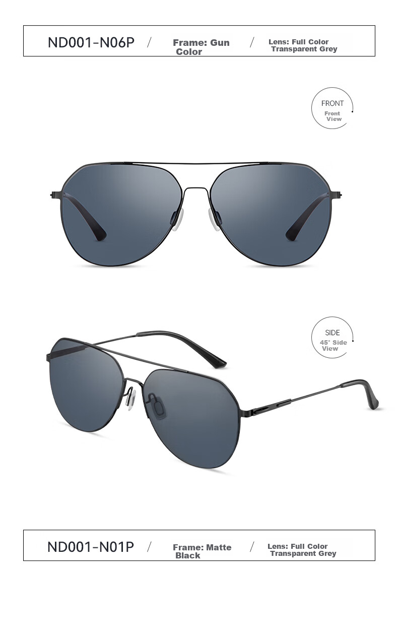 HORIEN Men's Sunglasses, UV Protection, New Aviator Polarized Lenses, for Driving, Specialized Men's Sunglasses, Gift 13