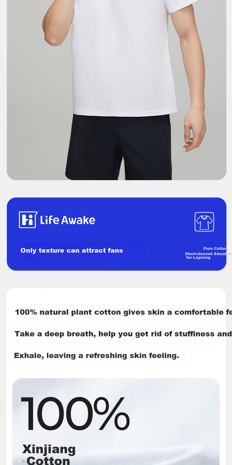 HLA Men's Short-Sleeve T-Shirt, V-Neck, 100% Pure Cotton, Comfortable, Breathable, Thin, Basic Undershirt, 2-Pack 5
