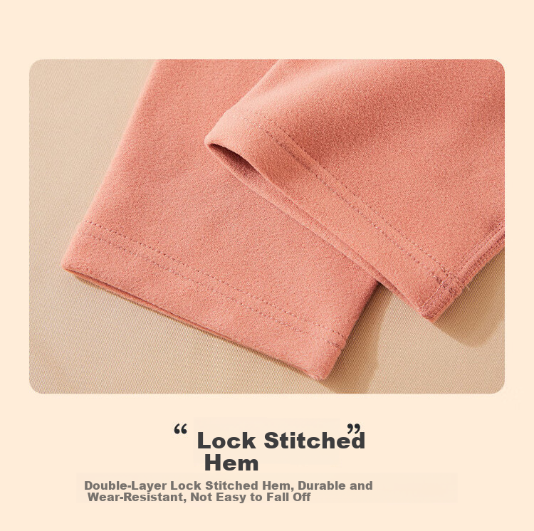 LangSha Women's Thermal Underwear, Autumn And Winter Wool Silk Patch Waist Protection Knee Protection High-Waist Tummy Control Seamless Women's Warm Pants 11