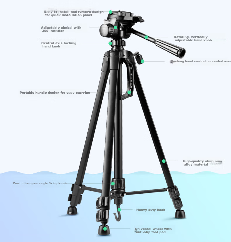 Zhunhang Law Enforcement Recorder Tripod, Video Recording And Live Streaming, Portable Outdoor Camera, Mobile Phone Stabilization Mount 10