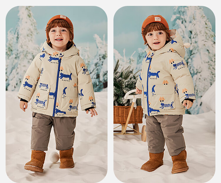 Minibala [Three-proof] Kids Boys and Girls Thickened Down Jacket Baby Winter Down Coat 2025 8