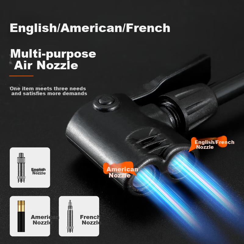 WestBiking Bicycle Pump, High-Pressure Air Compressor for Home Use, Electric Car, Basketball, Universal Portable Inflator