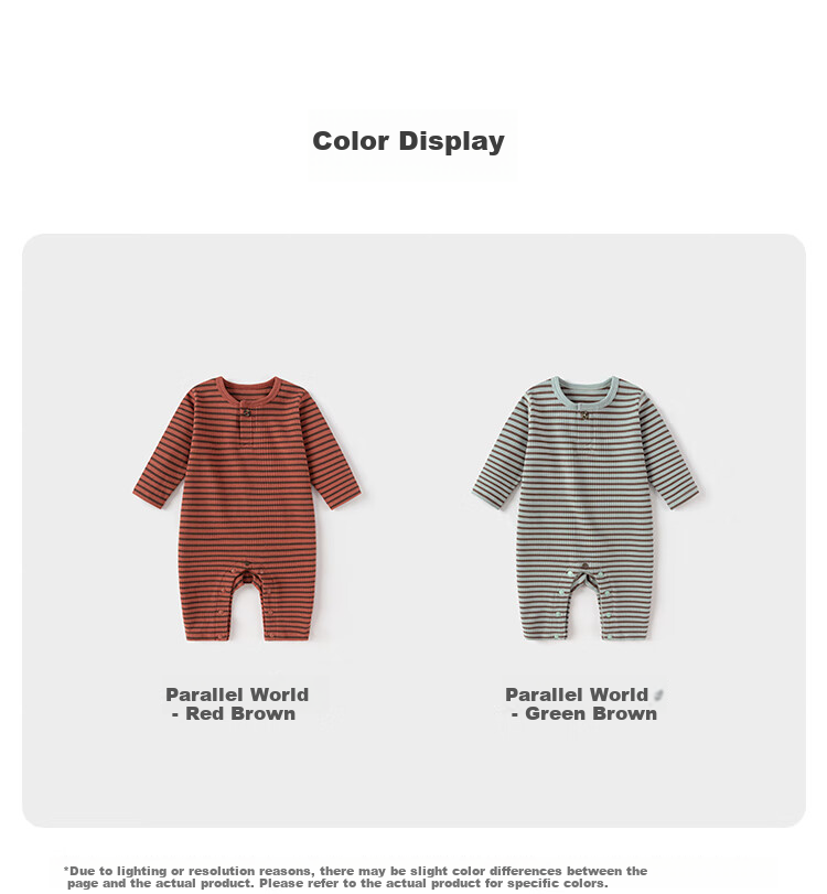 Babylove Baby Romper Spring and Autumn Striped Homewear Crawling Suit Sleepwear Modal Warm Clothing 12