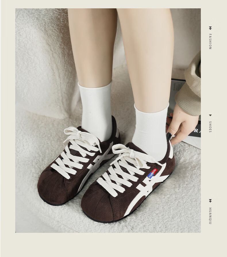 Global Red Vintage German Training Shoes Women's 2026 New Height-Increasing Sports Casual Soft Sole Sneakers 9