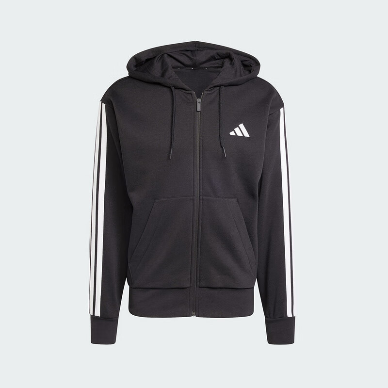 Adidas Men's Sports Style M 3S FL FZ HD Knit Jacket JD1870 Black M 1