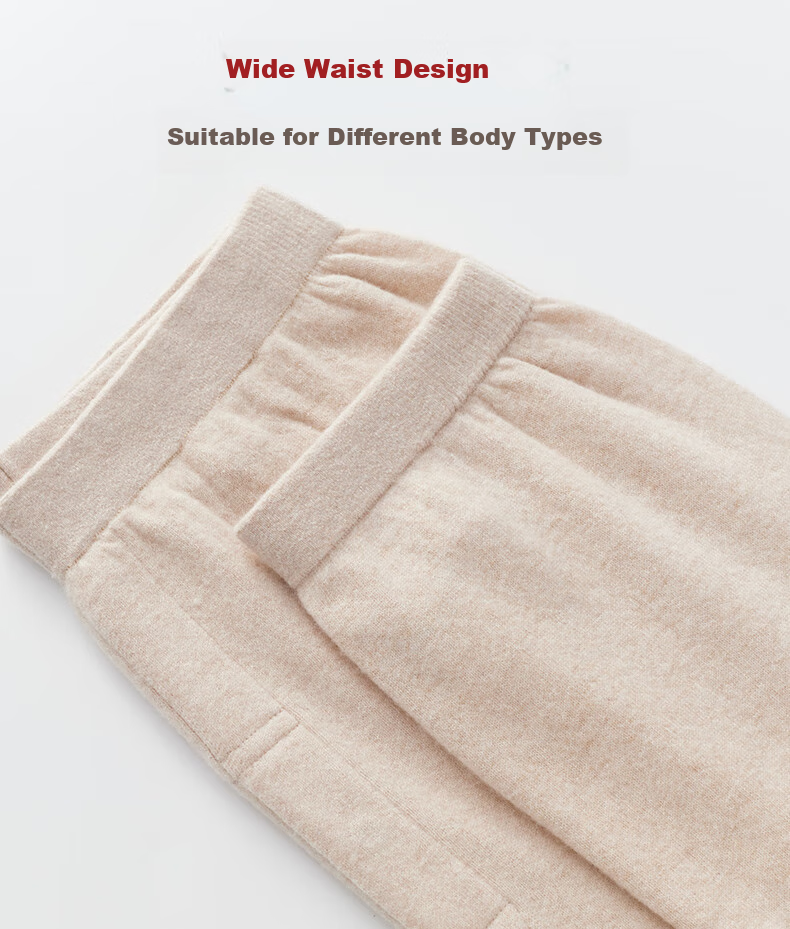 Mengyangwang Men's Wool Pants, 100% Pure Wool, Knitted Thermal Underwear for Middle-Aged And Elderly, Thick Base Layer Pants for Autumn And Winter 8