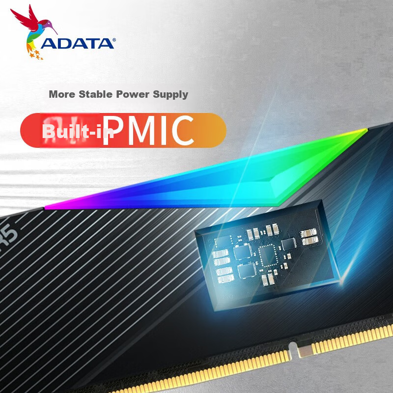 ADATA 32GB (16GB X 2) Kit, DDR5 6000 Desktop Memory Module, Hynix A-Die Chips, XPG Longyao D500G (Black), CL26