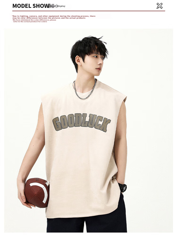 I'M DAVID Men's Round Neck Sports Tank Top, Sweat-Wicking Breathable Sleeveless T-Shirt, Basketball Jersey, Loose Casual Vest 6
