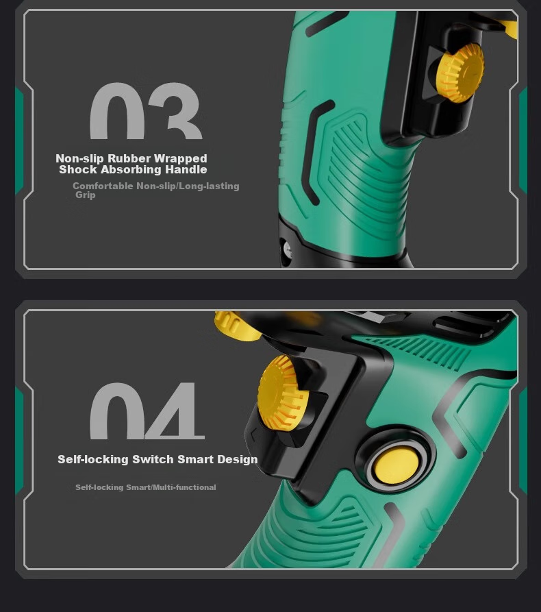 GREENER 710W Impact Drill, Electric Drill for Holes in Concrete, Household Electric Drill, Power Screwdriver, Wall Drilling, High-Power 35