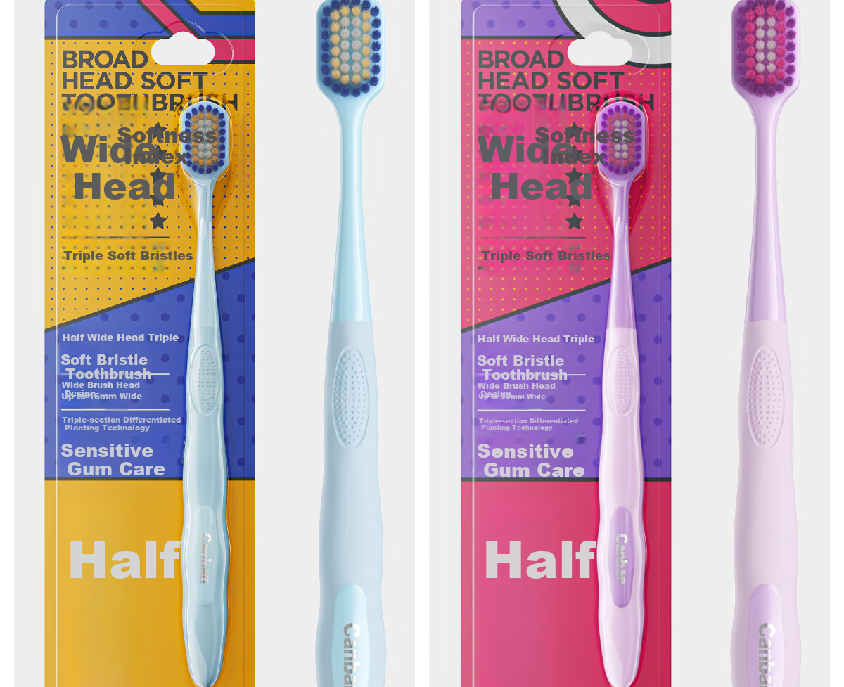 Canban Cloud-Soft Extra Protection Toothbrush, High-Density Bristles, Soft Bristles for Gum Care, Wide Head, Efficient Cleaning, 4-Pack 14