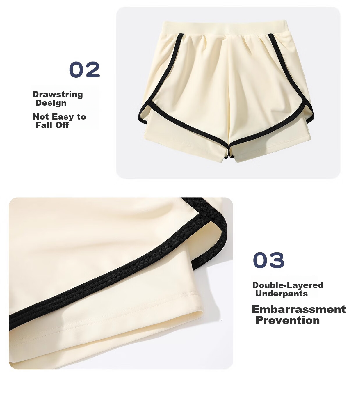 Youyou Children's Swimsuit, Girls' Two-Piece, for Older Kids And Teenagers, Hot Spring Swimming Suit, Four-Piece Set, 35135 Off-White, Size 100 15