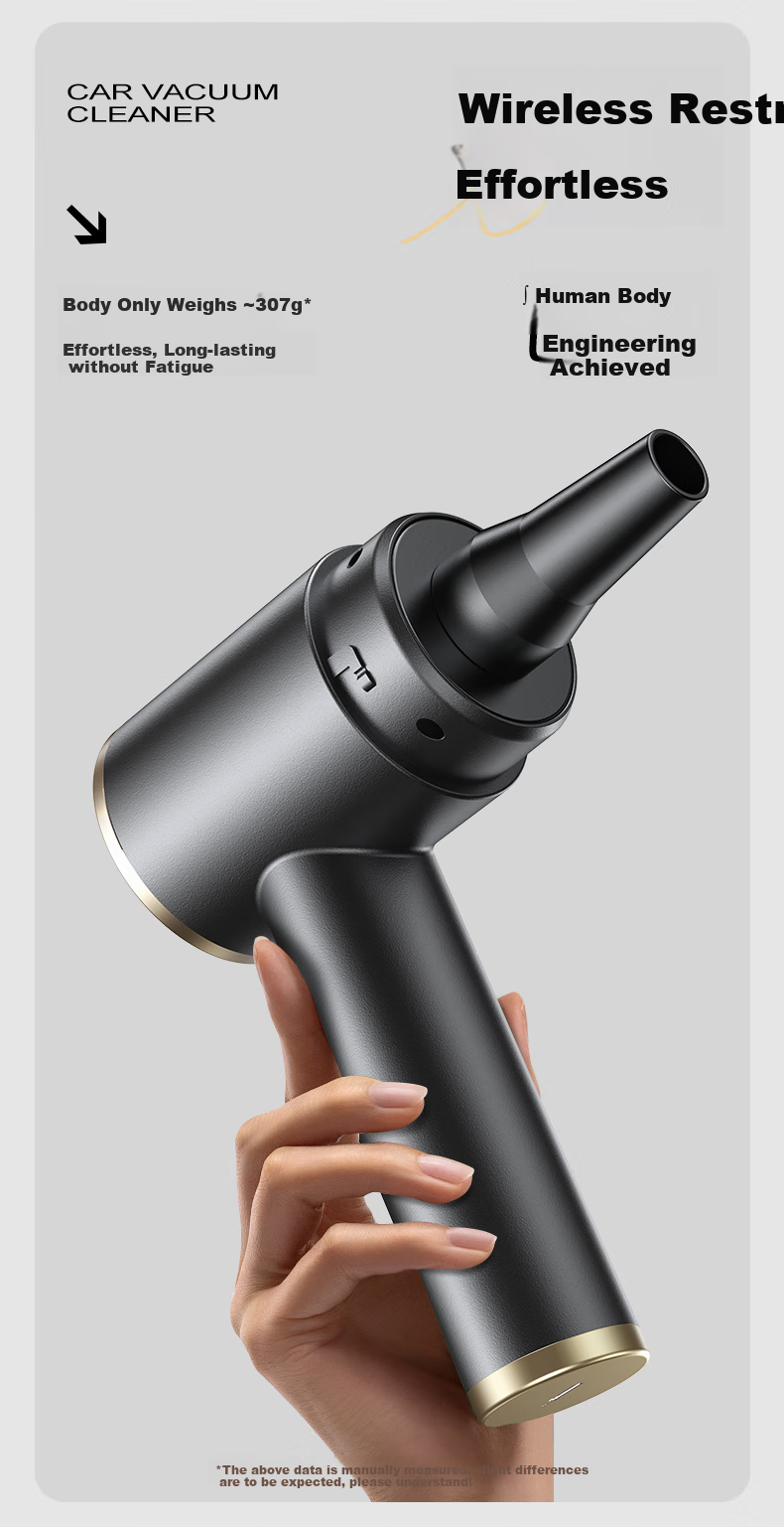 Buwei Car Vacuum Cleaner with Strong Suction, Cordless Handheld Vacuum for Car And Home Use, High-Power Compact Portable 24