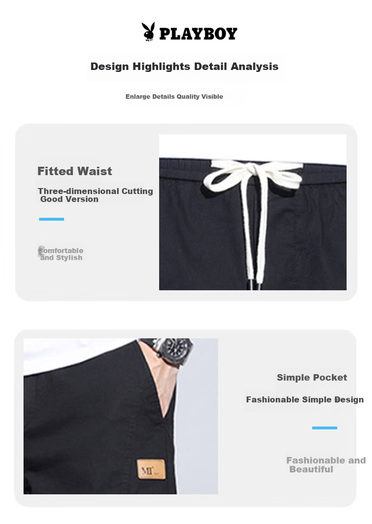 ROMON Men's Shorts, Loose-Fitting Five-Point Pants for Summer 2026, Casual Trousers, Sports Pants for Me 3