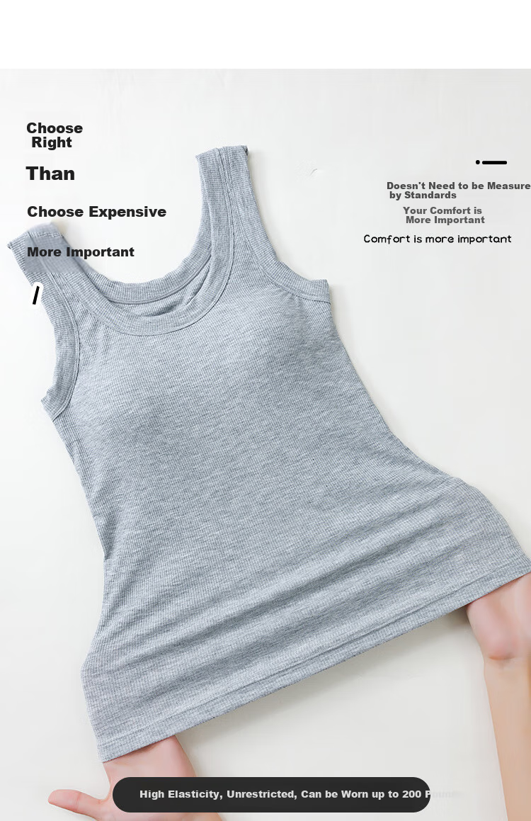 LangSha Women's Camisole Tank Top with Built-In Bra Pads, Modal Undershirt, Spring New Style, No Need to Wear Underwear, Beautiful Back Design, Outer Wear Base Layer 11