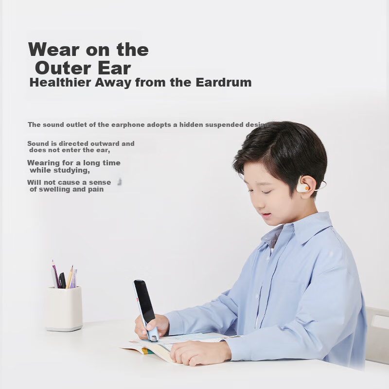 Aerfadan Student Headphones D1 Bluetooth Earphones Children's Non-In Earphones Over-Ear Headphones for Listening to Music, Sports, Running, Indoor Study Wireless Headset with Microphone