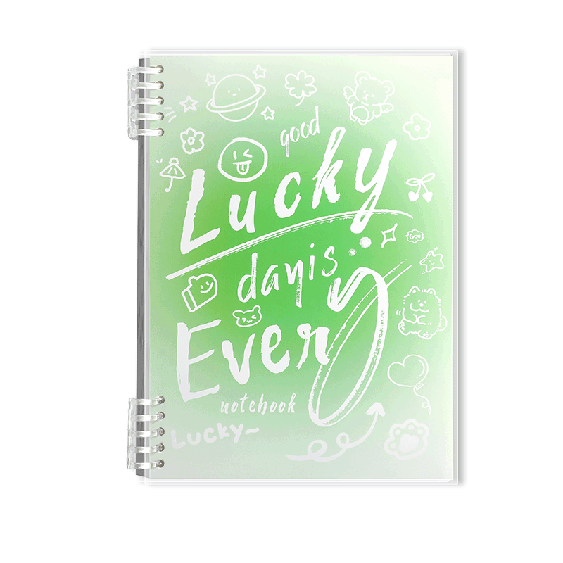 Dile B5 Gradient Graffiti Error Correction Notebook Loose-leaf Detachable Thickened for Primary, Middle, High School and University Students 60 Sheets/Book SJ-5005 Gradient Green