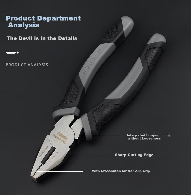 JERXUN 7-Inch Pliers, Wire Cutters, Multi-Functional Electrician's Pliers, Labor-Saving Gripping Shears, Hardware Tools, Wire Cutting Pliers 2