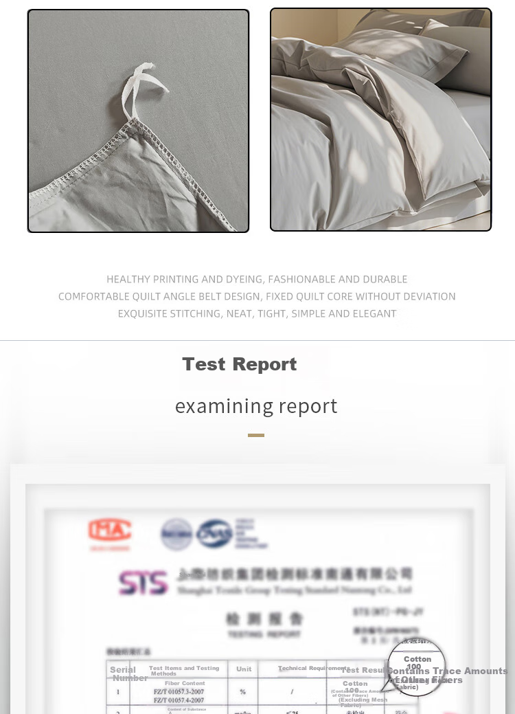 Yuanshenghuo Bedding Set, Including Quilt, Mattress Pad, And Pillow, Five-Piece Complete Set for Bed, Duvet Insert about 3 Jin (1.5 Kg), Spring And Autumn Style, Light Gray 6