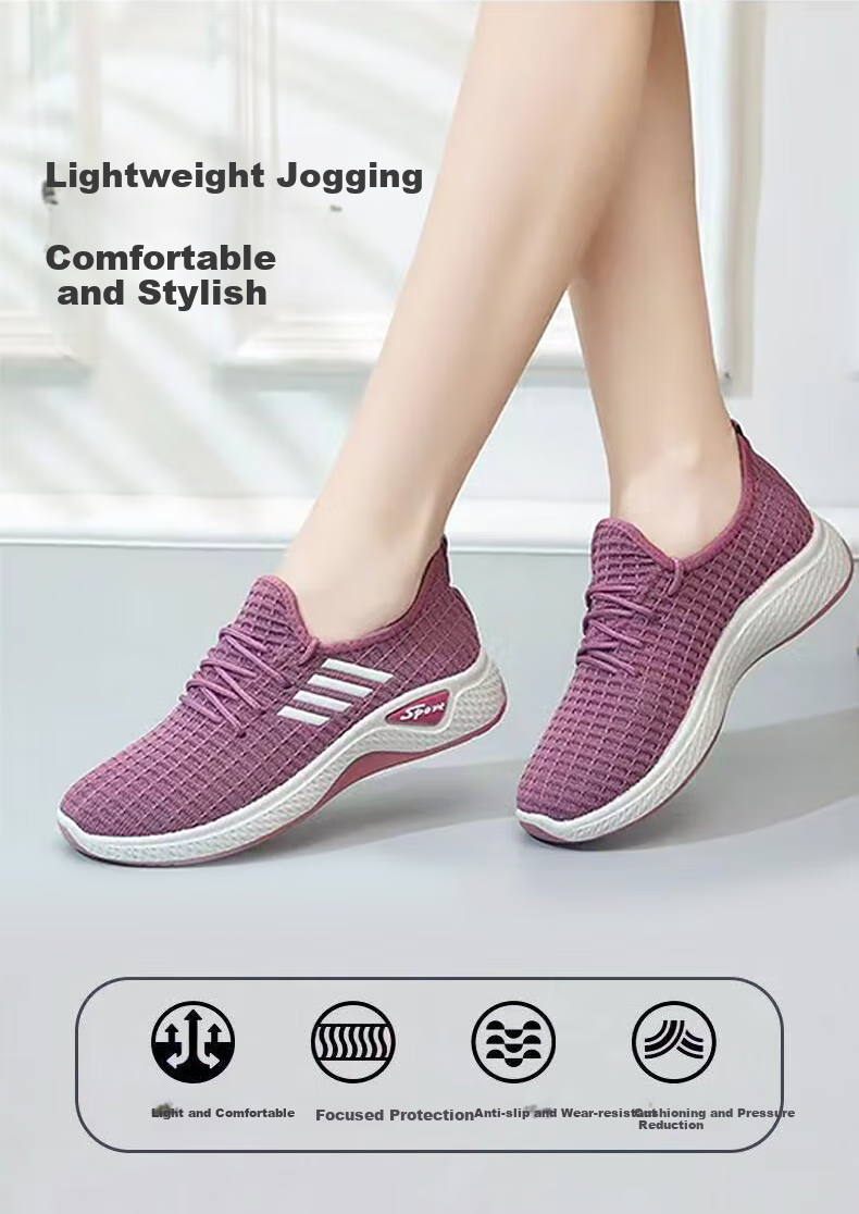 FOOTOPPO Slip-On Canvas Shoes for Women, Summer Middle-Aged And Elderly Beijing-Style Breathable Sweat-Wicking Soft-Soled Walking Shoes for Grandmothers And Mothers 1
