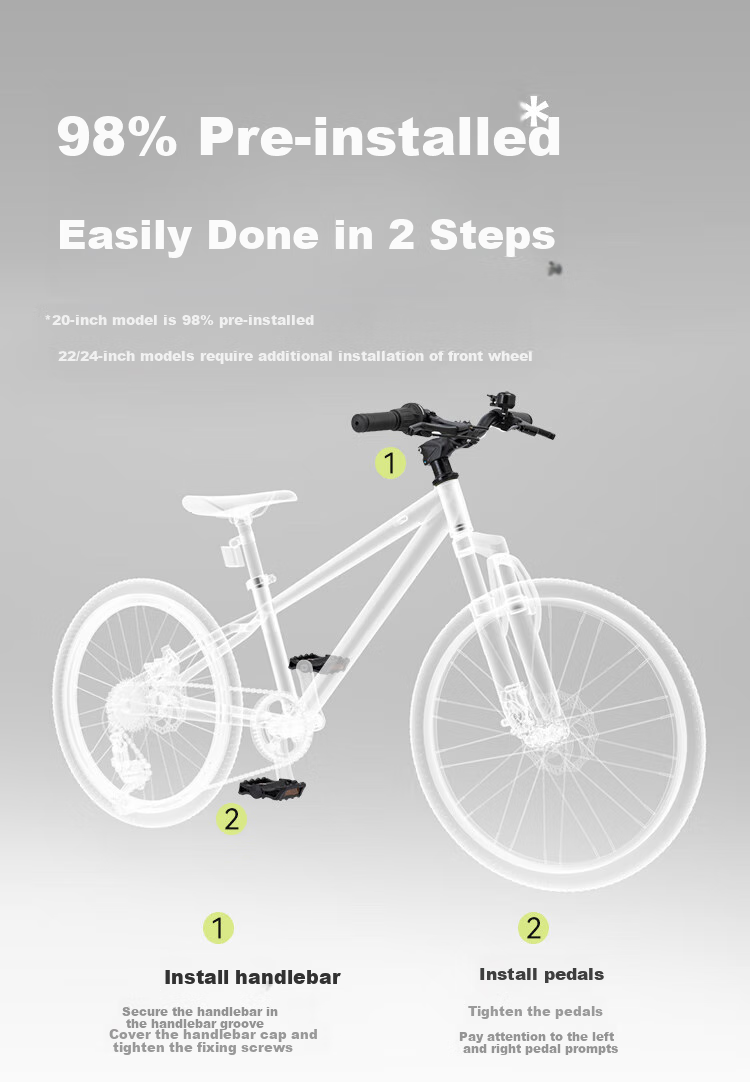 JD Original Lingyue Bicycle Aluminum Alloy Frame Children's Bike for Ages 8-12 Students with Gears 22-Inch Lime Gree 12