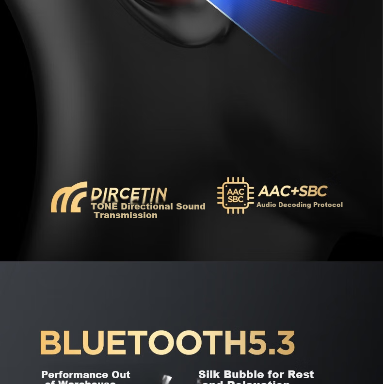 Aigo Bluetooth Headphones, Bone Conduction Concept Air Conduction Ear Clip Open-Style Non-In Sports Calling Headphones, Compatible with Xiaomi And Other Phones, Tablets, Computers, Universal TX02 Black 9