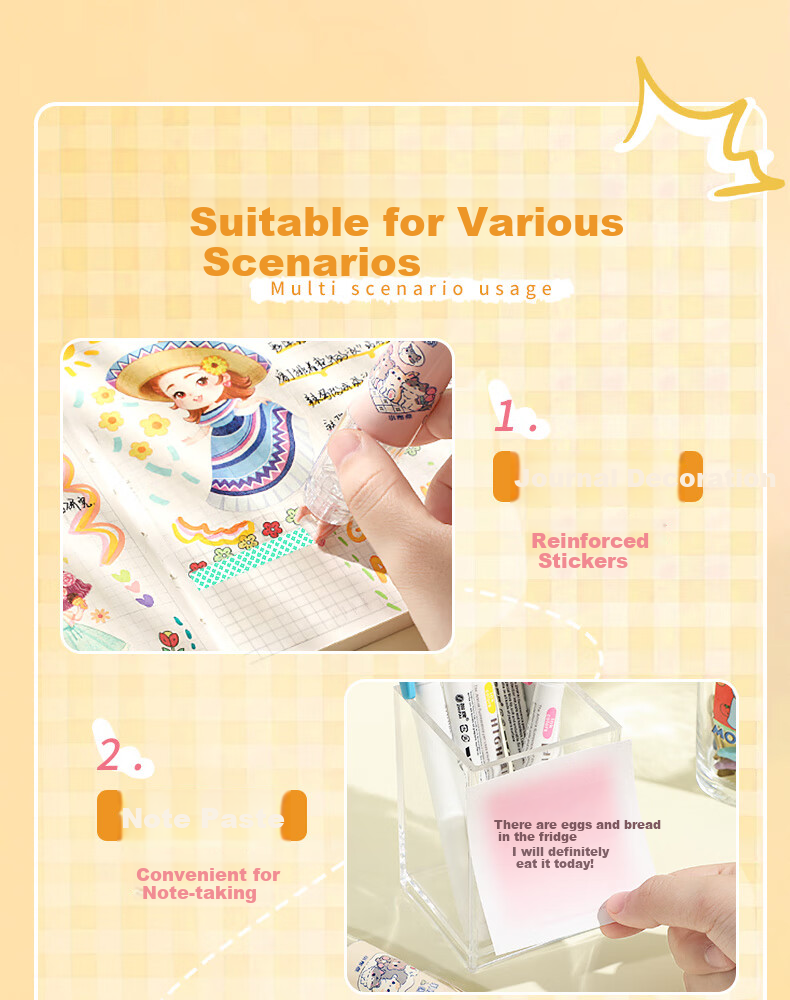 CHANGLi Push-Button Dot Glue Correction Tape Double-Sided Transparent High-Adhesive Student Error Correction Tape Journal Sticker Dot Glue Pen Children's Handcraft Dotted Double-Sided Adhesive Glue Large Capacity 10