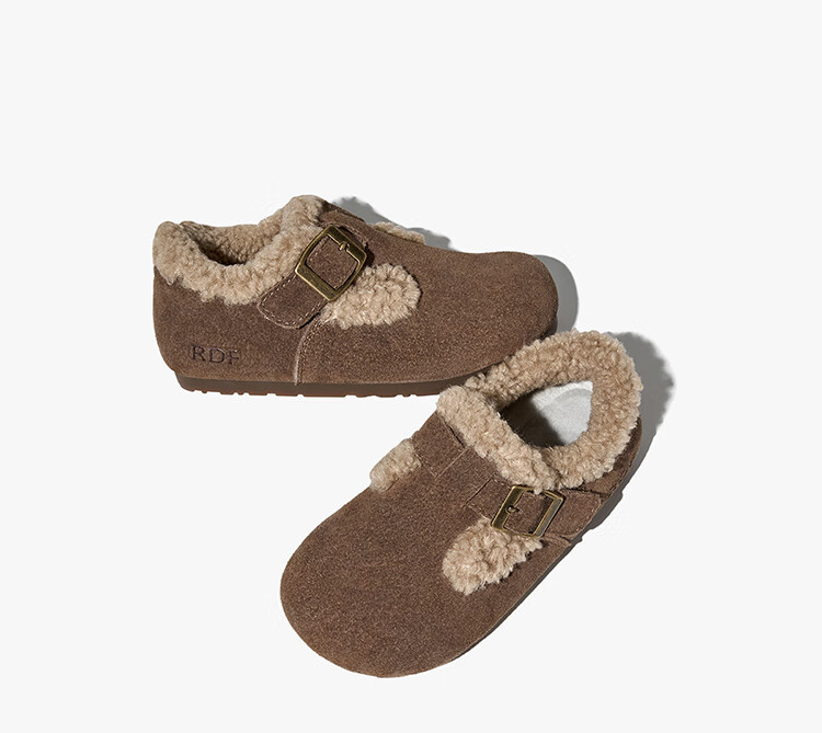 RED DRAGONFLY Children's Autumn Shoes, Boys And Girls Flats, Girls Soft-Soled Birkenstock Shoes, Small Leather Shoes Q51BPPF406, Camel Color, Size 29 25