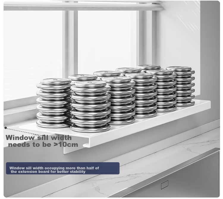 SHENGXITAO Expanded Kitchen Sink Window Sill Storage Rack No-Drill Magnetic Extension Plate Dish and Pot Holder 14