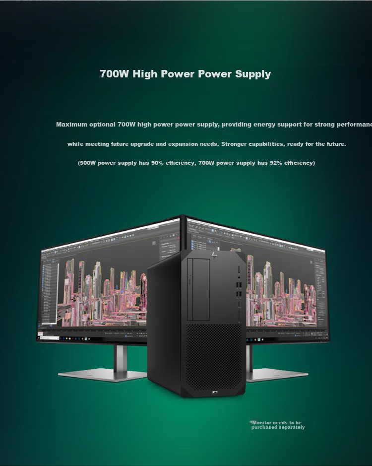HP Z2 G9 TWRi9-14900K/128G/1TSSD+2TSATA/RTX4000Ada20GB/WiFi/Mouse/3-Year Warranty/P27 Monitor/DP Cable 5