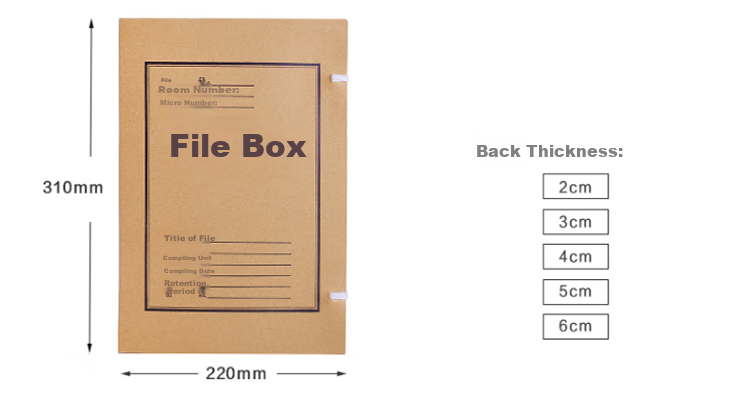 DiLe Premium Series Acid-Free Kraft Paper File Box, Large Capacity A4 Document Storage Box, 2cm Office Supplies, Pack of 10, 1322 6