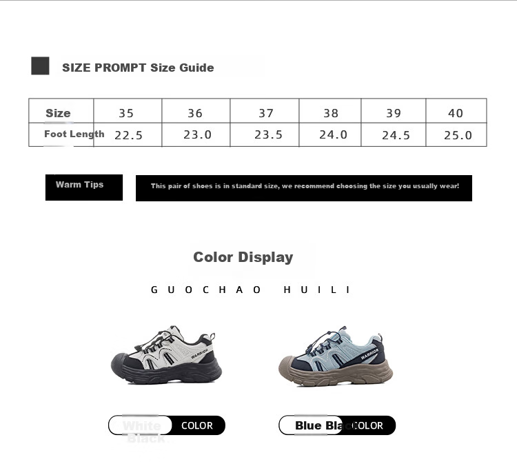 Huili Women's Hiking Shoes, Ugly-Cute Leather Dad Shoes, Outdoor Casual Shoes for Women WXY4434 Blue-Gray 39 4