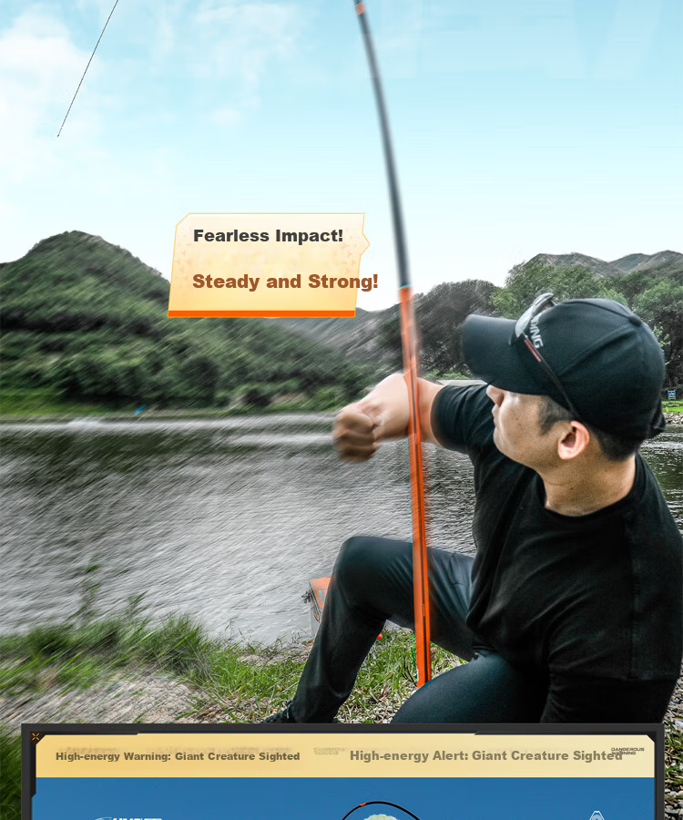 Handing Threaded Steel Second Generation Fishing Rod, 8.1 Meters Handheld Rod, Big Fish Fishing Pole, Platform Fishing Rod, Carbon Fiber Fishing Rod, Giant Fish Pole, 8.1m 6