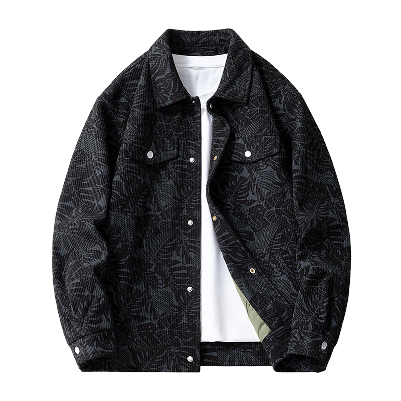 TUCANO Men's Spring Autumn Workwear Jacket Loose Casual Lapel High-End Men's Clothing Black M