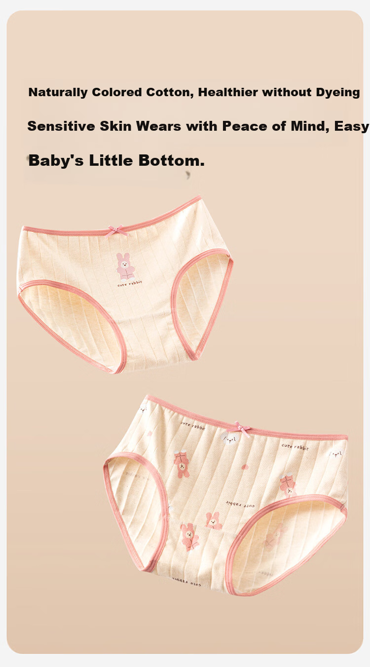Dingguagua Girls' Cotton Boxer Briefs with Crotch, Breathable Baby Underwear, Four-Corner Shorts, 3-Pack, 6814, Size 120 3