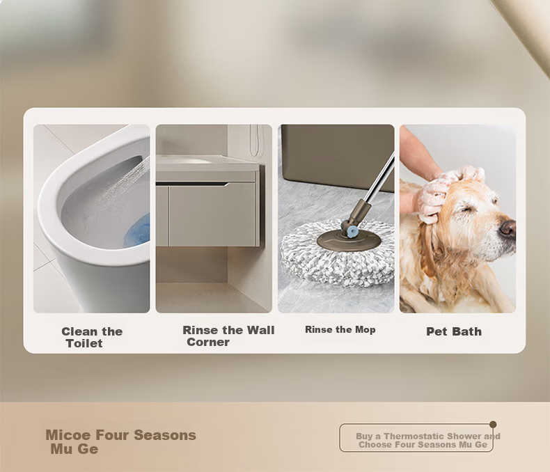 Micoe M3+Pro Thermostatic Shower Set Four Seasons Bathroom High-Pressure Shower Head Milk White 10